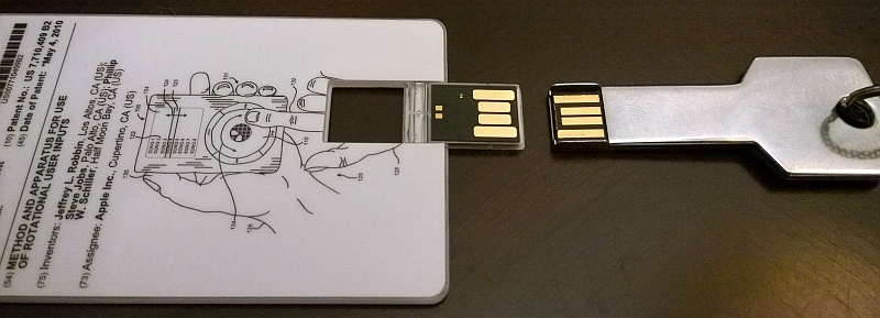 The card opened, compared to standard USB. 