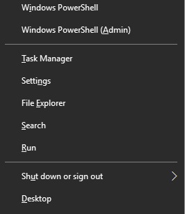 Windows 10 Power Shell entries